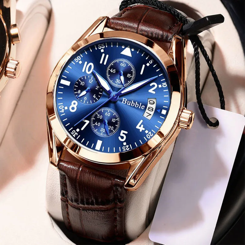 New Fashion Watches High-looking and Versatile Fully Automatic Quartz Watch Luminous Waterproof Number Six Needle Men's Watch