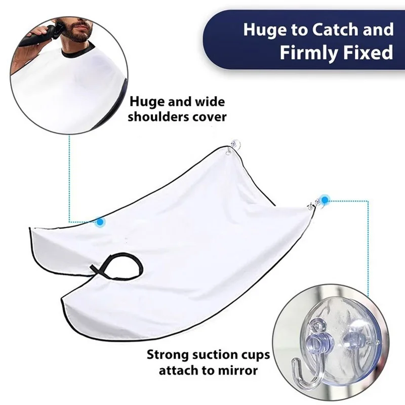 Men's Beard Shaving Apron with Suction Cups