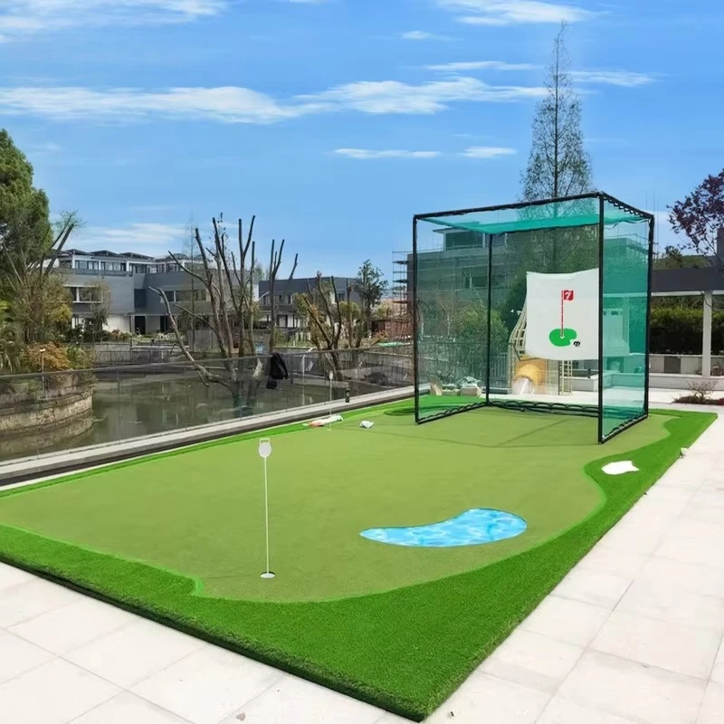 Custom 18 Holes Artificial Grass Golf Putting Mat Mini Golf Course Practice Equipment Training Aids Putting Green