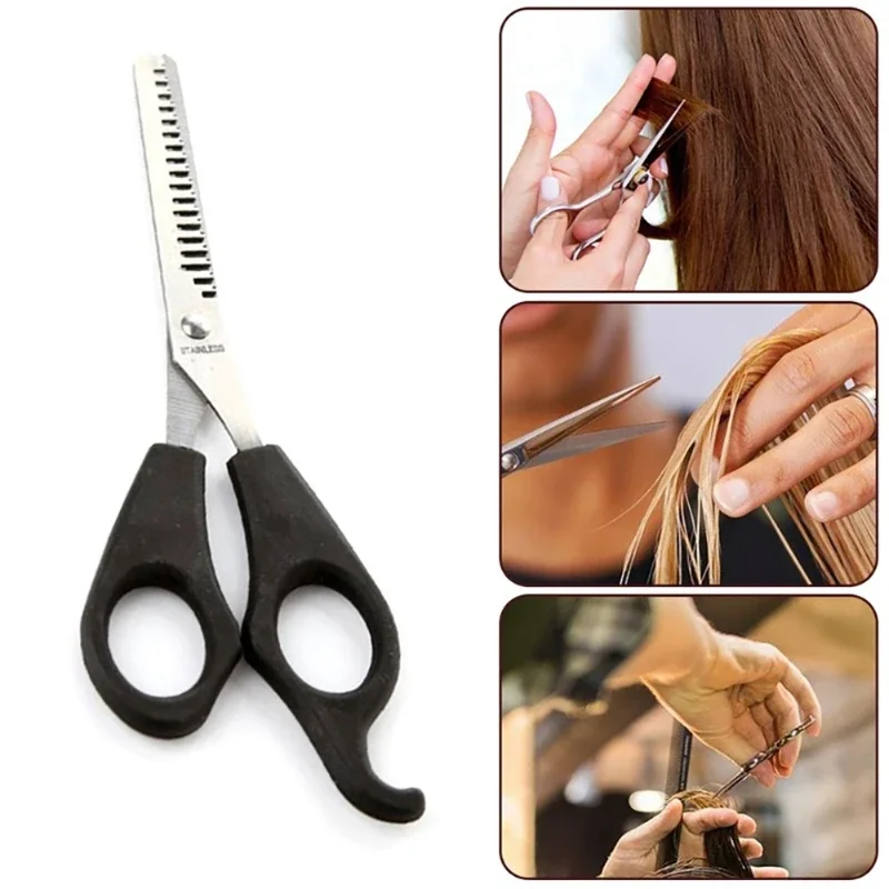 1 Pcs or 2pcs/set Salon Stainless Steel Teeth Shears Beauty Thinning Trim Bangs Hair Scissors Cutting Styling Tool Set