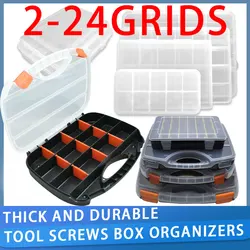 Screw Container Box Organizer Plastic Transparent Compartment Adjustable Storage Detachable Box For Jewelry Button Hardware Tool