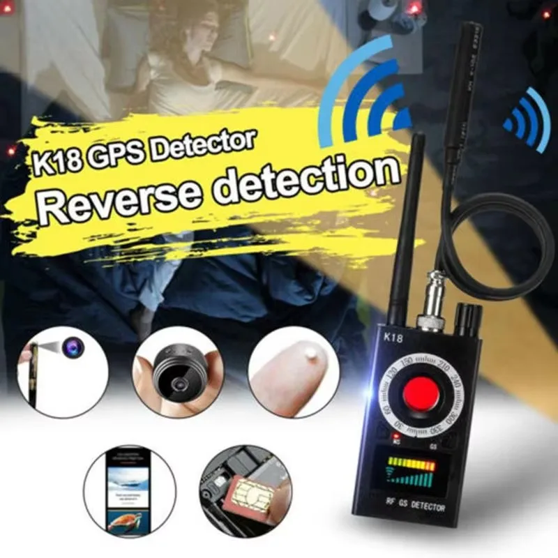 Anti-Spy Hidden Camera Detector K18 Multi-function GSM Audio Bug Finder GPS Tracker Lens Wireless RF Signal Detect Scanner