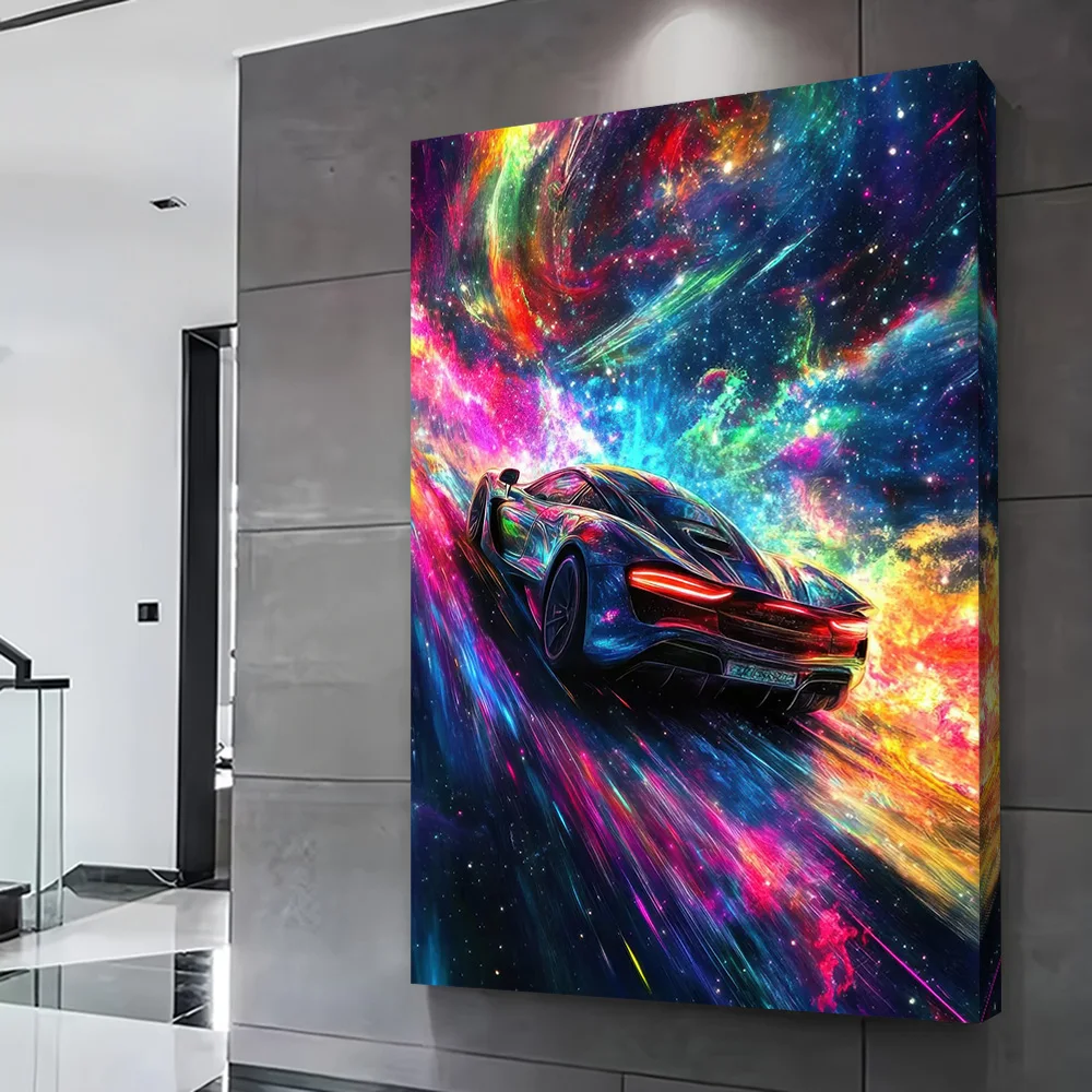 Cosmic Car Poster Customizable Printed Canvas Painting for Pictures Wall Art Room Decorating Interior Decoration Home Decor Arts