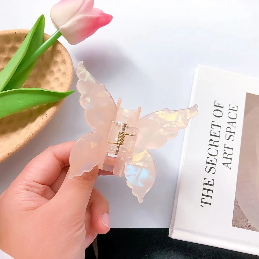 

Заколки для волос в форме бабочки во французском стиле ретро, заколки для волос на затылке, аксессуары для волос, милые когти для волос, женские девушки