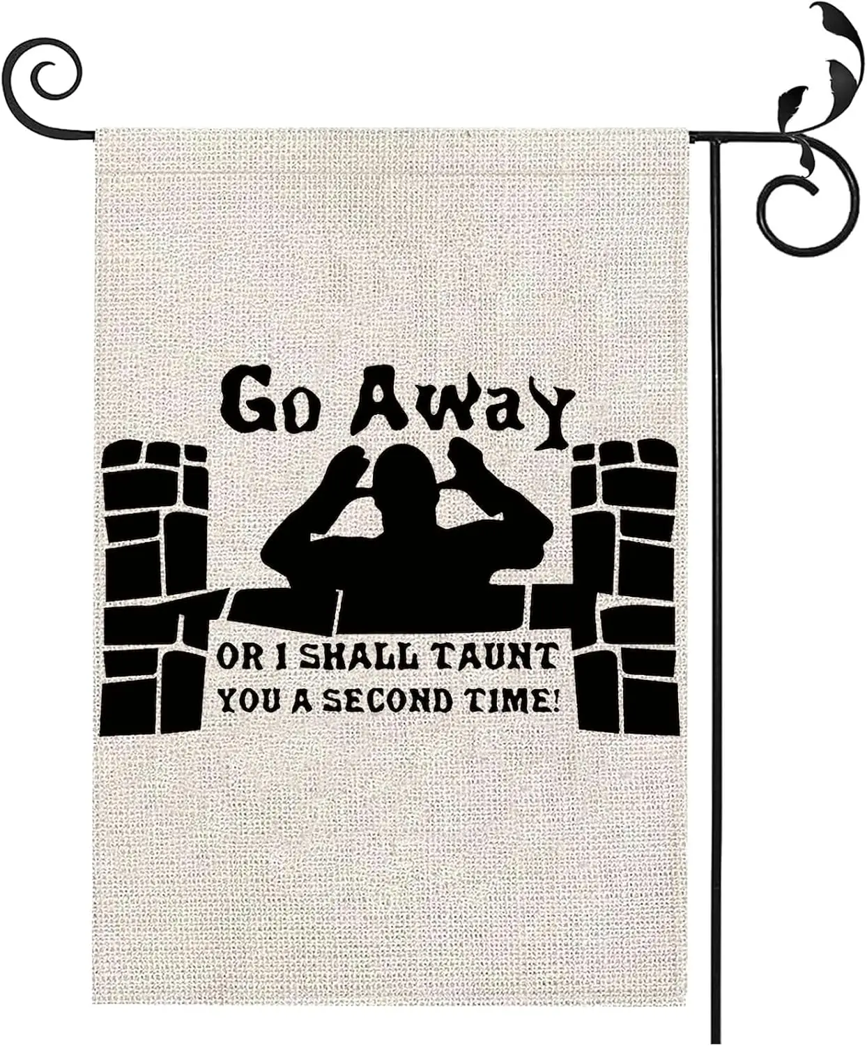 PXTIDY Go Away or I Shall Taunt You a Second Time Garden Flag Movie Funny Quotes Yard Flag Comedy Movie Fans Gift YYD EEZ