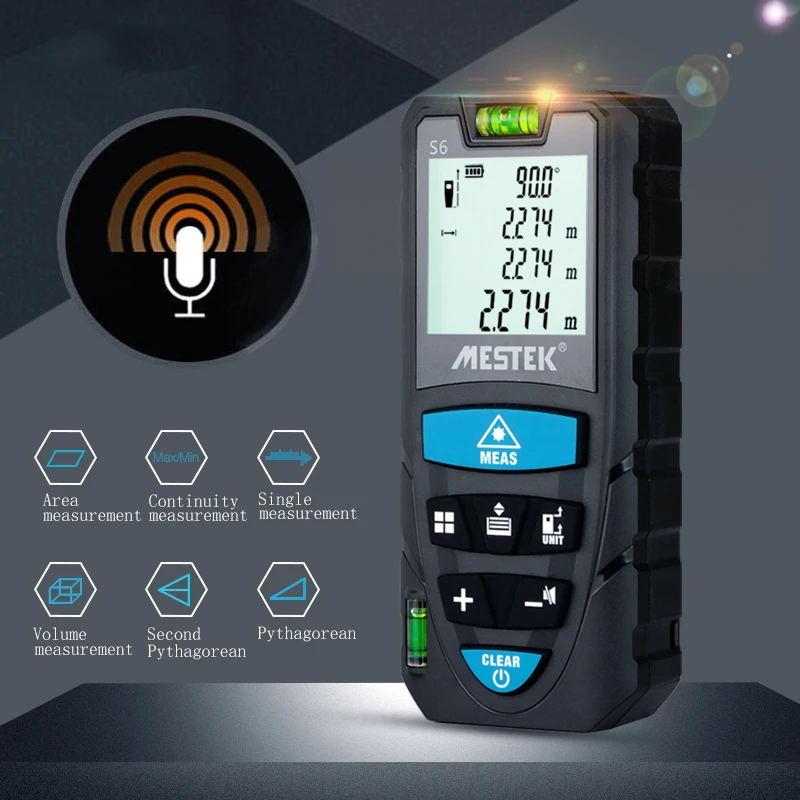 MESTEK 50M/100M Laser Distance Meter Diastimeter Laser Rangefinder Trena Measure Tape Medidor Tape Range Finder