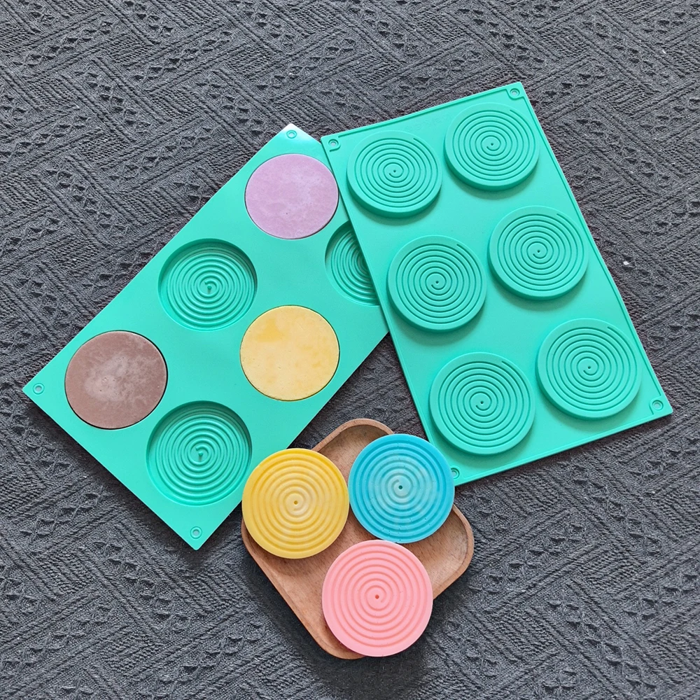 Vassoio per zanzare a 6 cavità, stampo in silicone per biscotti al cioccolato, utilizzato per torte con mousse per pancake fai-da-te, teglia da forno