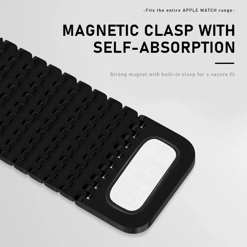 شبكة معدنية مغناطيسية لساعة أبل ، سوار من الفولاذ المقاوم للصدأ لساعة iWatch SE6 5 ، Ultra 2 ، 49 ، 42 ، 44 ، 45 ، 40 ، 41