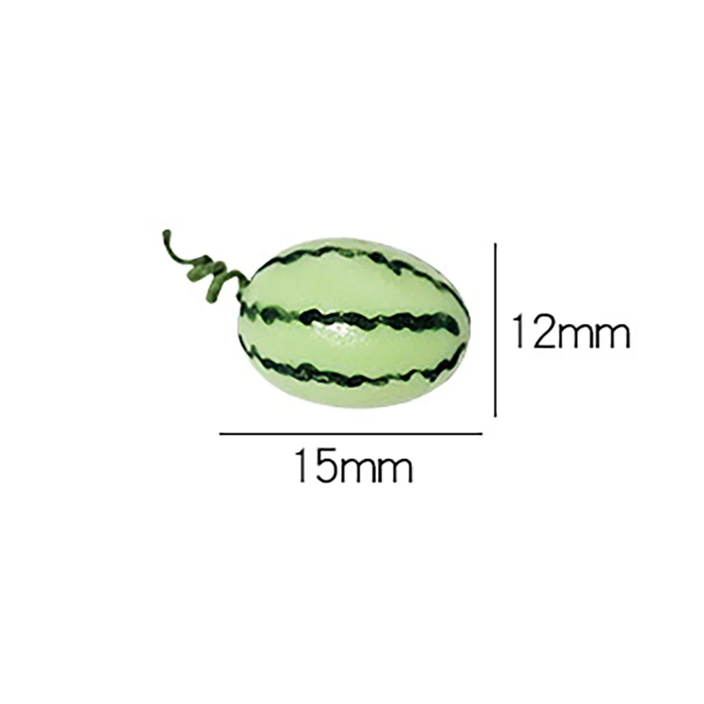 3Pcs 1/12 인형 집 액세서리 소형 수지 수박 미니 과일 모델 인형 집 장식 OB11