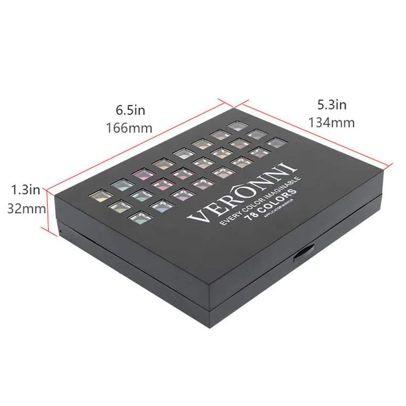 78-Farben-Make-up-Palette-Set, Lidschatten, Kontur, Lippenstift, Lippenpinsel, wasserdicht, langlebig, Schönheits-Make-up für Frauen, koreanische Kosmetik