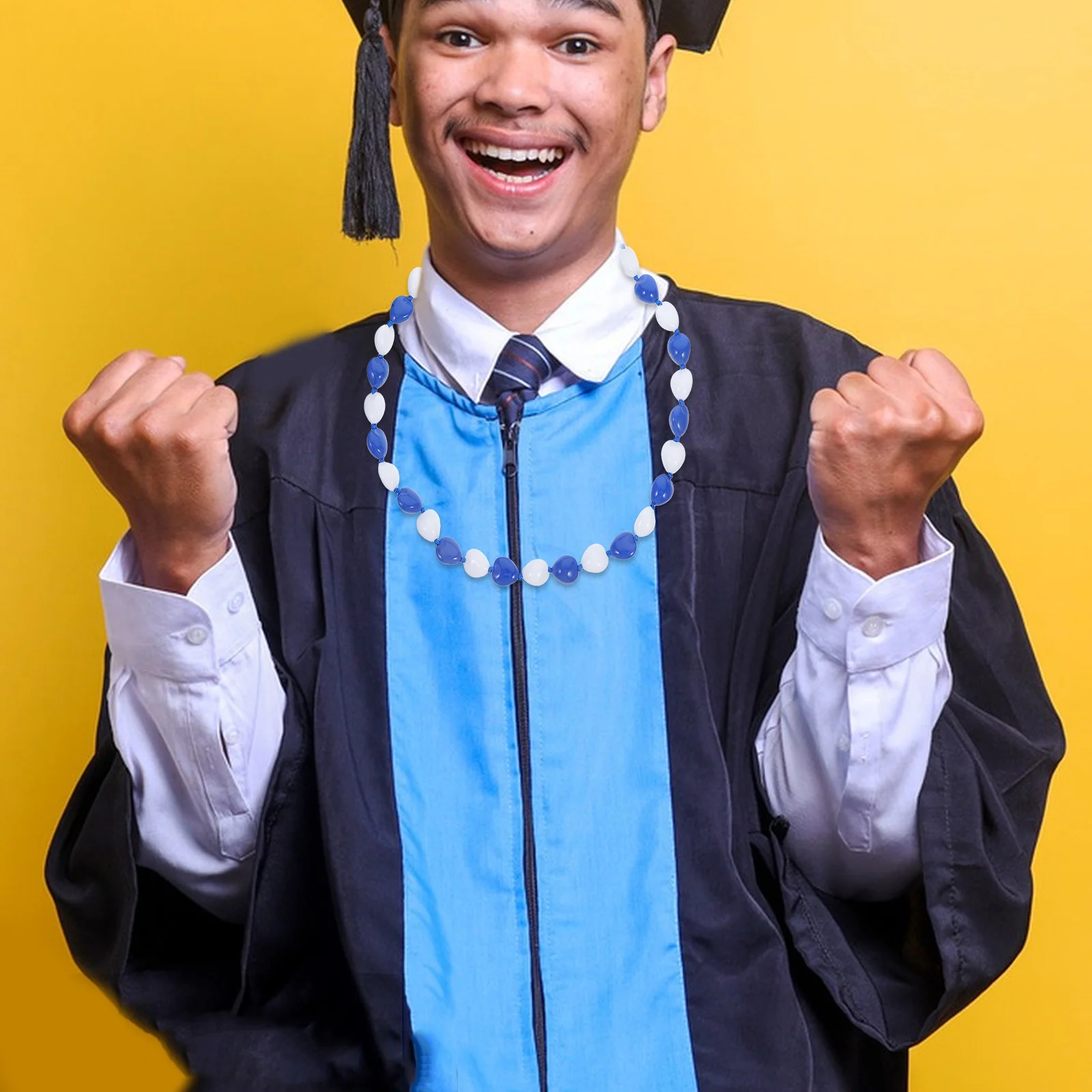 Collana con ghirlanda d'onore con perline acriliche, decorazione per festa di laurea, chiusura a nastro, accessorio per cabina fotografica, collana con perline per feste
