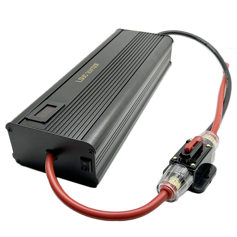 Автомобильный выпрямитель с суперконденсатором, с вольтметром