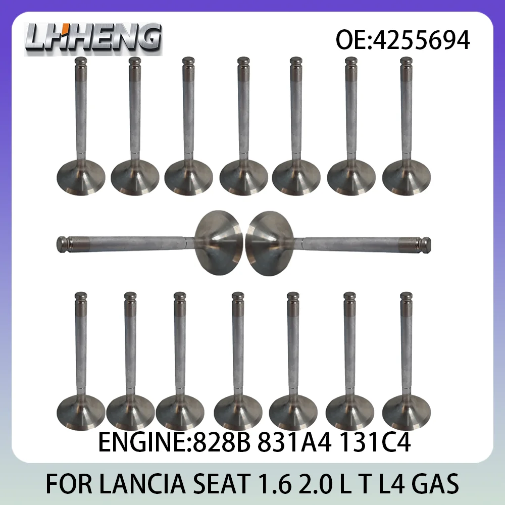 

16pcs Engine Intake & Exhaust Valve Kit Fit For LANCIA BETA SEAT 131 1.6L 2.0L 1.6 L T 2.0 L T L4 GAS 73-87 4255694 828B 831A4