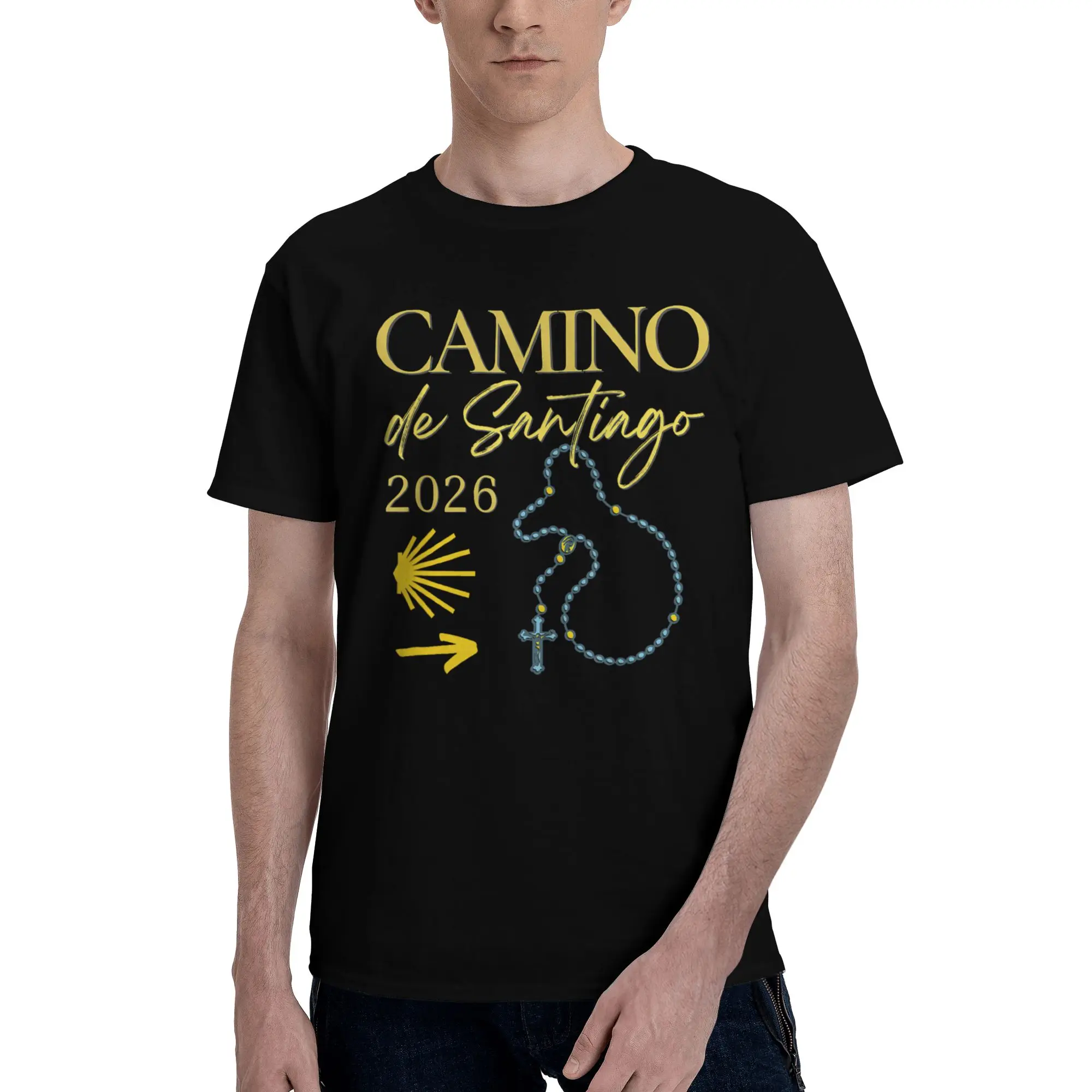 Camino de Santiago 2026  Graphic Printed T Shirt for Men Women  Pure Cotton  Tee Shirt Clothing
