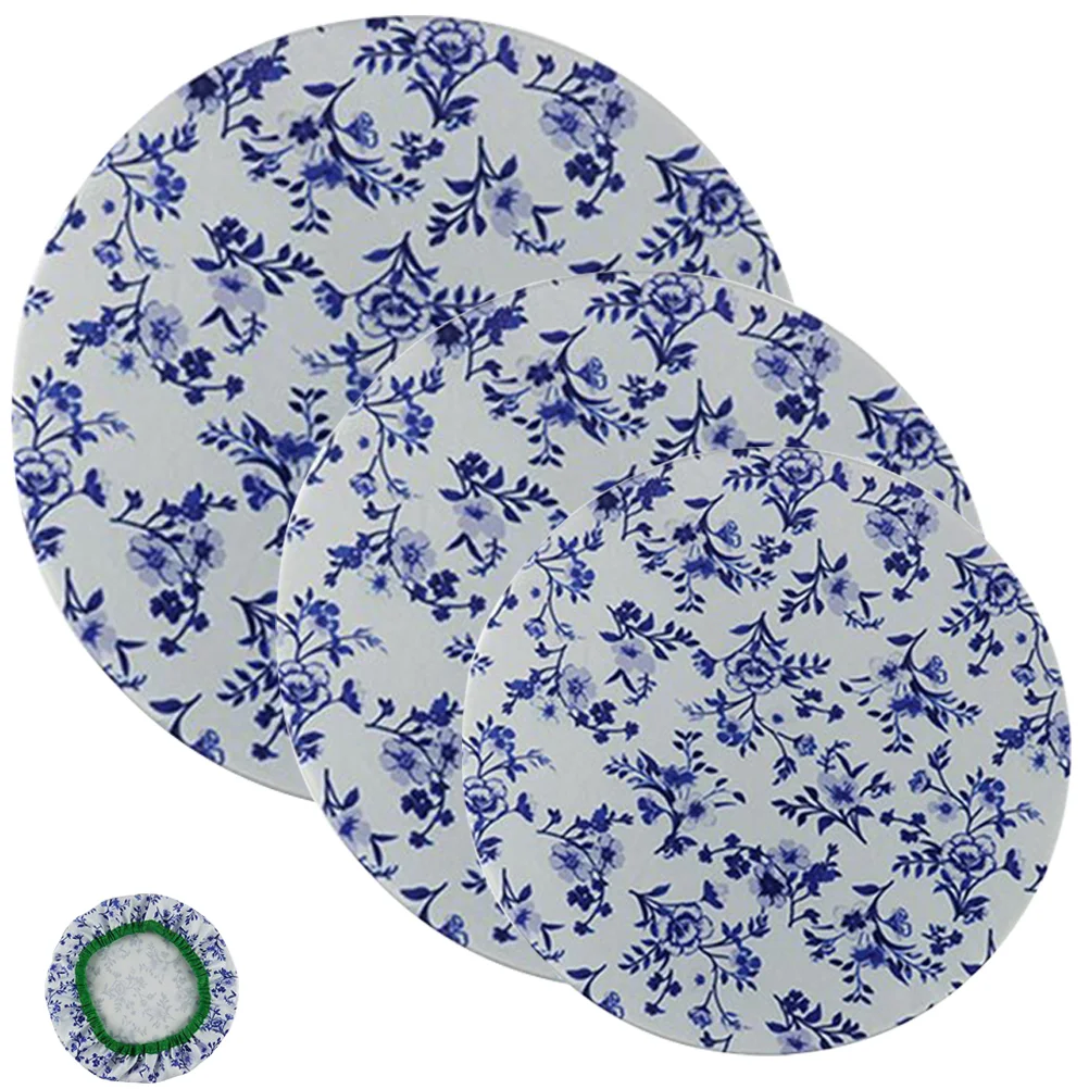 

3 Pcs Reusable Plate Covers Cloth Bowl Protectors Washable Polyester Kitchen Tools