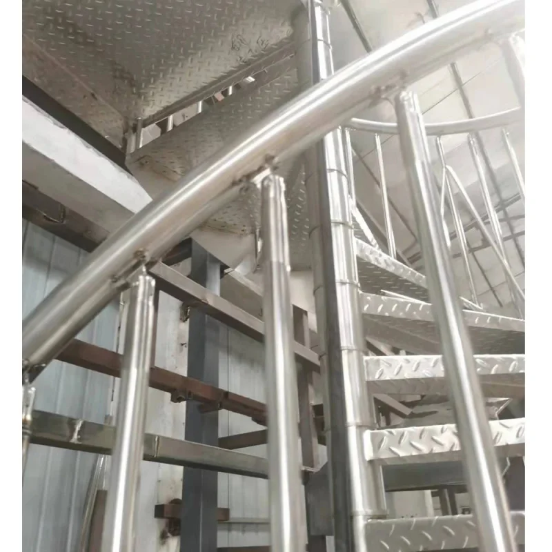 custom.Modern Outdoor 304 Stainless Steel Staircase with Post Railing