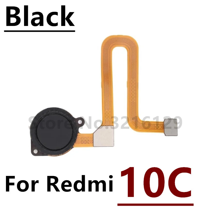 For Xiaomi Redmi 10C 12C 13C 10 10A Touch ID Home Button Scanner Power On Key Recognition Fingerprint Sensor Flex Cable