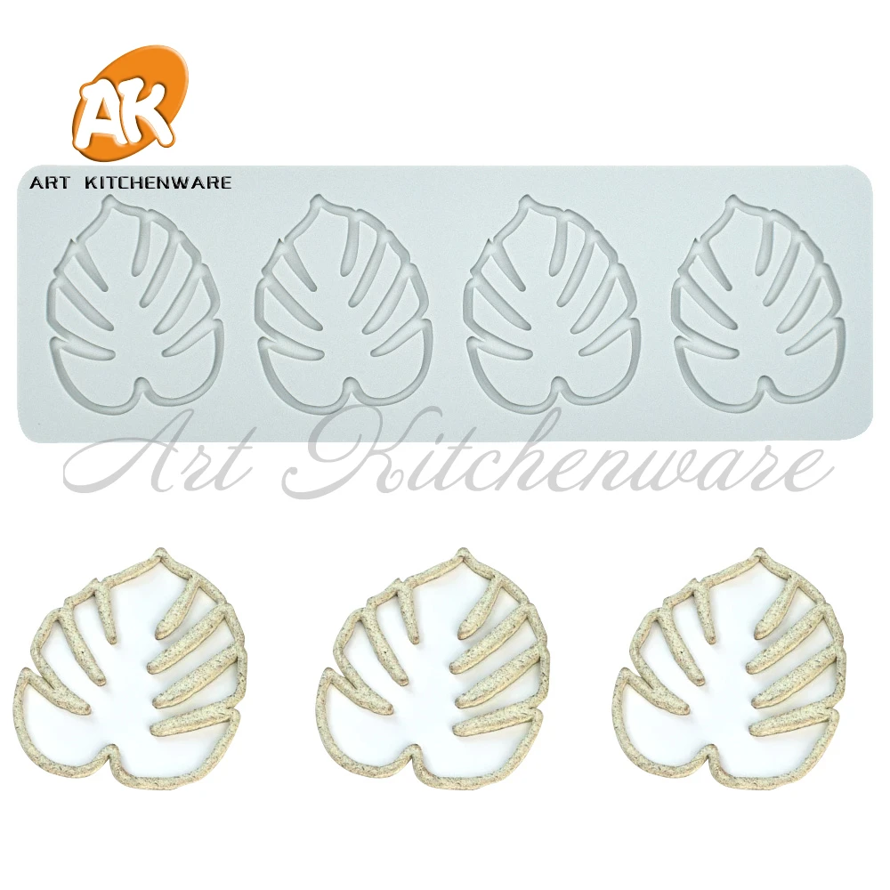 Leaf Design Silicone Cake Lace Mold Cake Decorating Tool Border Decoration Lace Mold kitchen Baking Tool