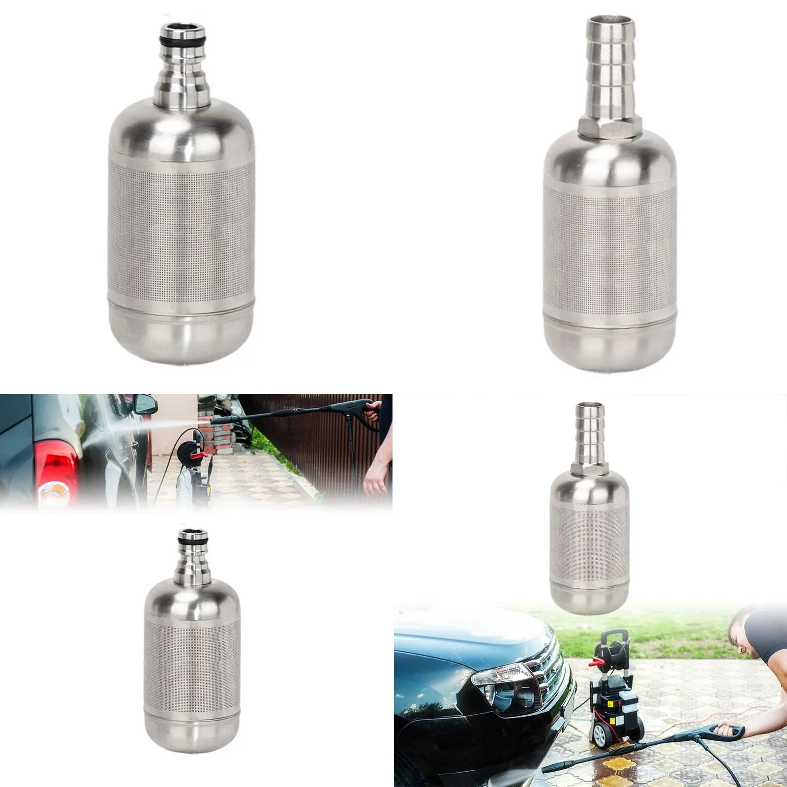 Stainless Steel Inlet Filter Screen Mesh Pipe Fitting for Home Car Washer High Pressure Water Sprayer Hose Machine Accessories