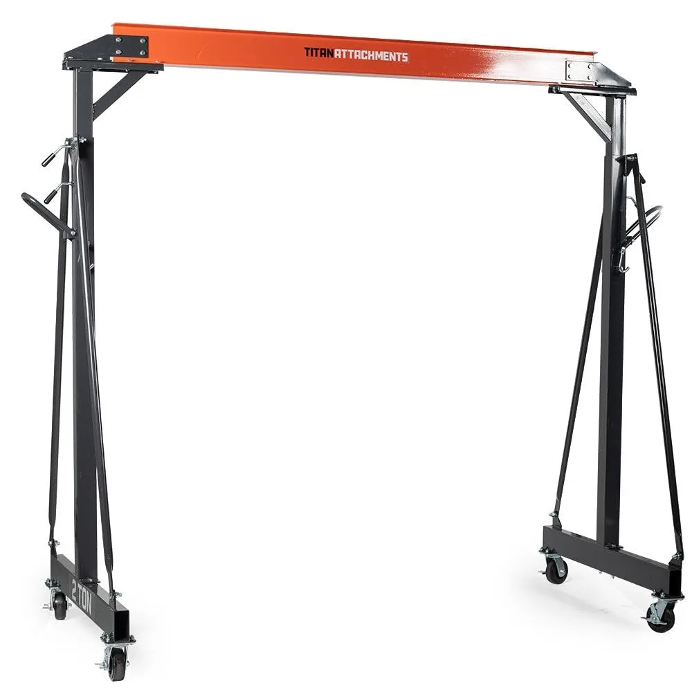 

Adjustable Gantry Crane, 2 Ton Capacity, Shop Lift Hoist Rated 4,000 LB, Portable Design Adjustable Height up to 12 FT