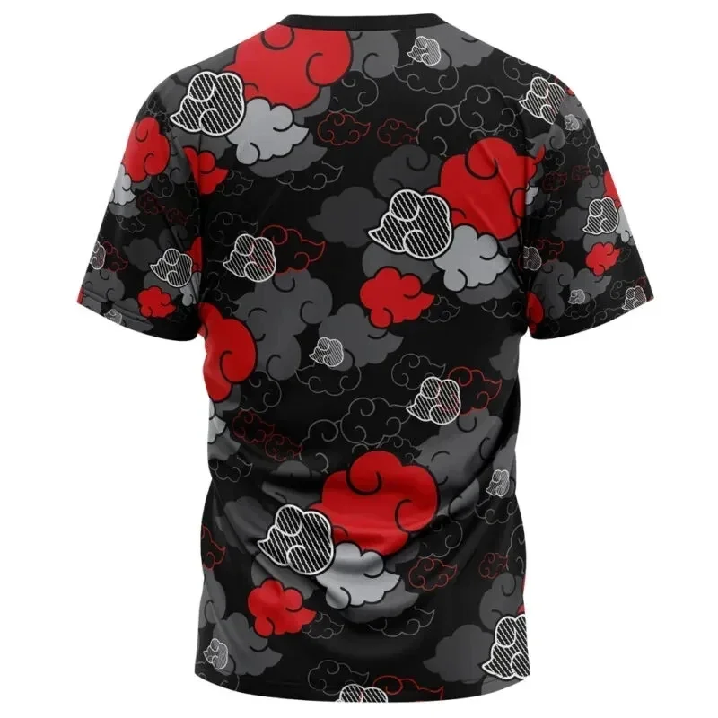 2024Black Aloha Akatsuki Naruto T-Shirt 2024 New Fashion Summer Men Tee Shirts Japanese Anime Cosplay Male Clothing Tops