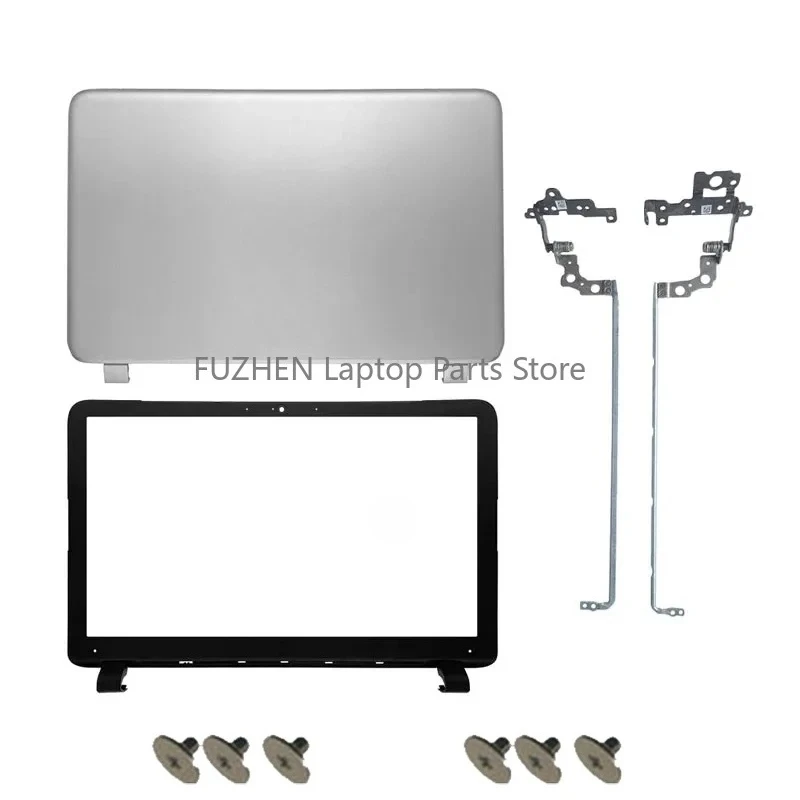 

New LCD Back Cover/Front Bezel/Hinges For pavilion 15P 15-P 15-K 15-P100 TPN-Q140 Laptop Top A Cover Non Touch Silver