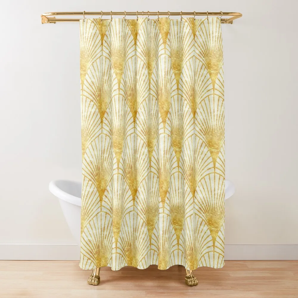 

Gold Artdeco Design Shower Curtain Bathroom And Shower Products In The Bathroom For Bathroom Curtain