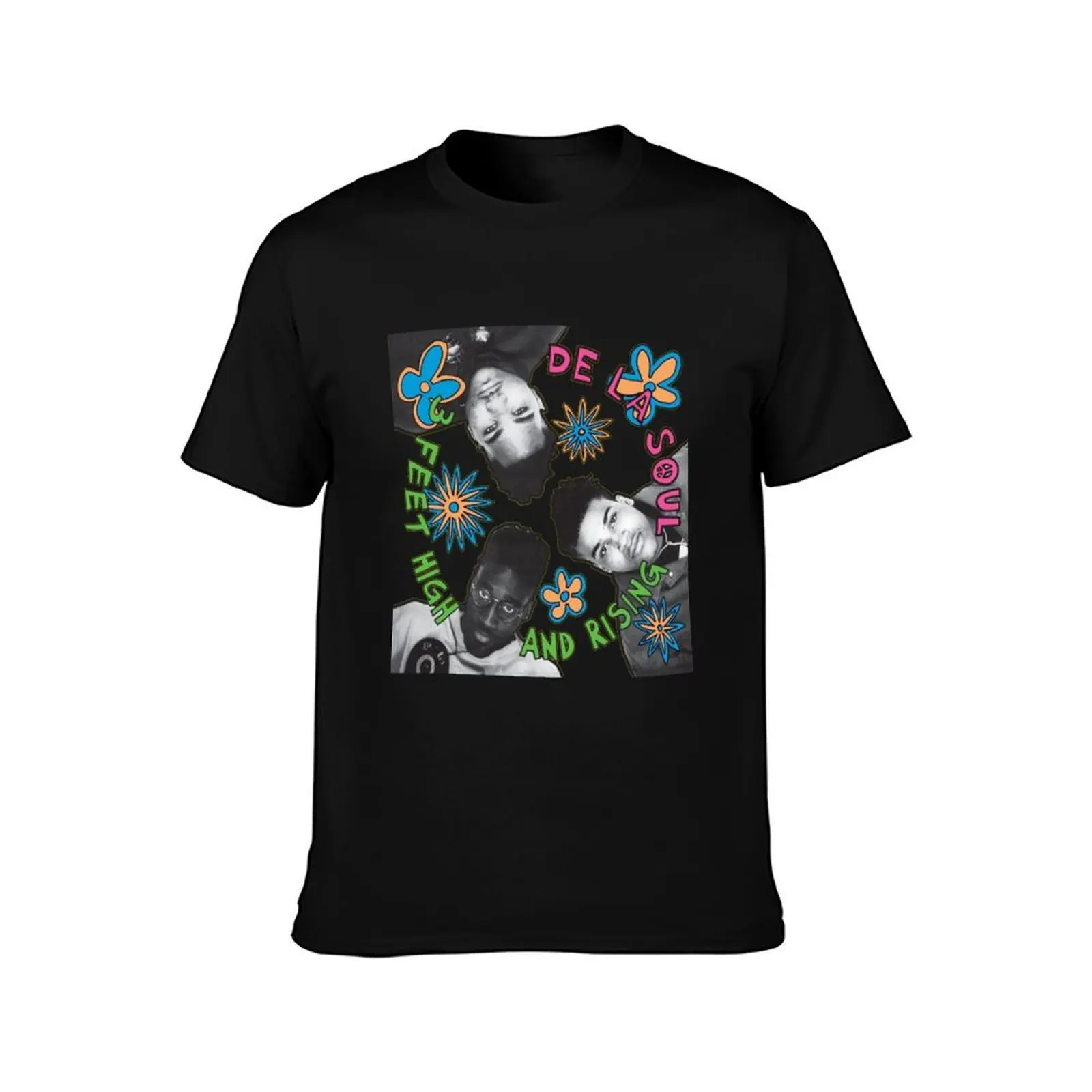 De La Soul - 3 Feet High and Rising T-Shirt, Summer Casual Cotton Tee, Oversized Streetwear Tops, Vintage Graphic Print
