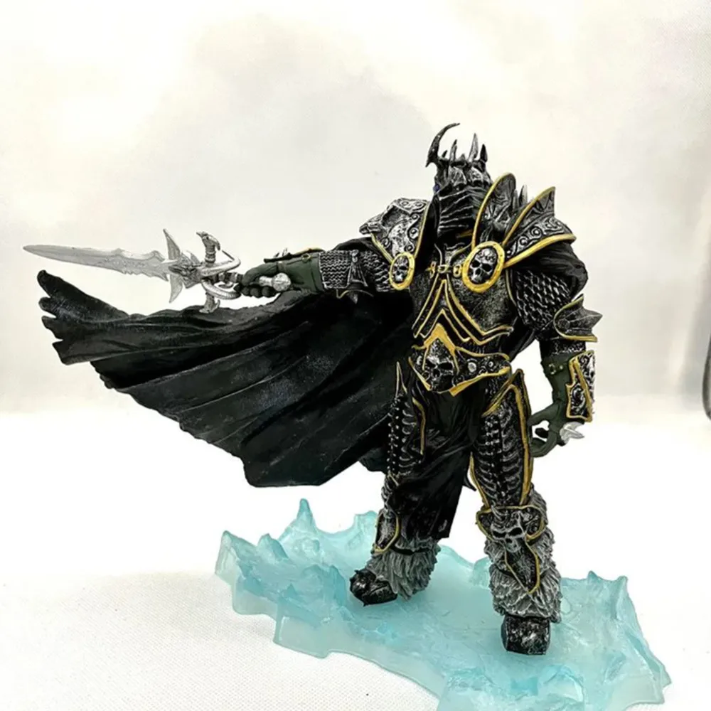 Novo o rei lich mundo de warcraft dc7 geração cavaleiro da morte arthas menethil dluxe coletor figura 21cm presente anime brinquedo