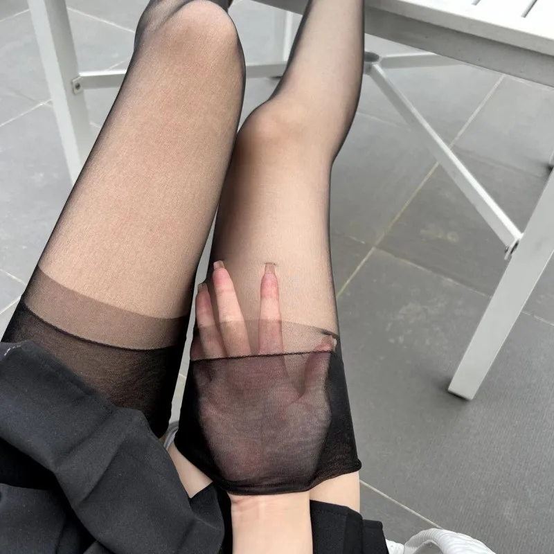 Multi-color See Through Stockings For Women 110 cm Length Anti Hook Thigh Stockings Non-elastic Long Hosiery For Garter Belt