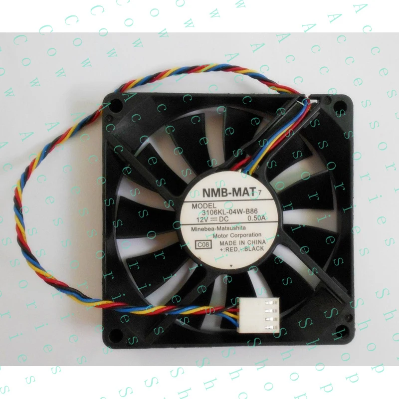 PP+ FOR NMB 3106KL-04W-B86 fan 80*80*15mm 12V 0.50A 4Pin PWM COOLING FAN BALL BEARING
