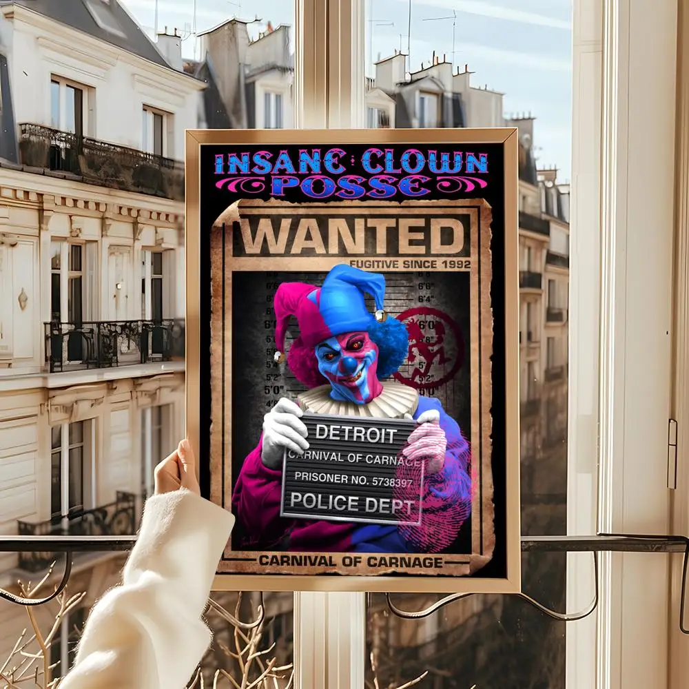 مجموعة الموسيقى I_Insane مهرج P_Posse HD قماش الكتان المشارك جدار الفن يطبع لغرفة المعيشة غرفة نوم مكتب هدية تزيين المنزل