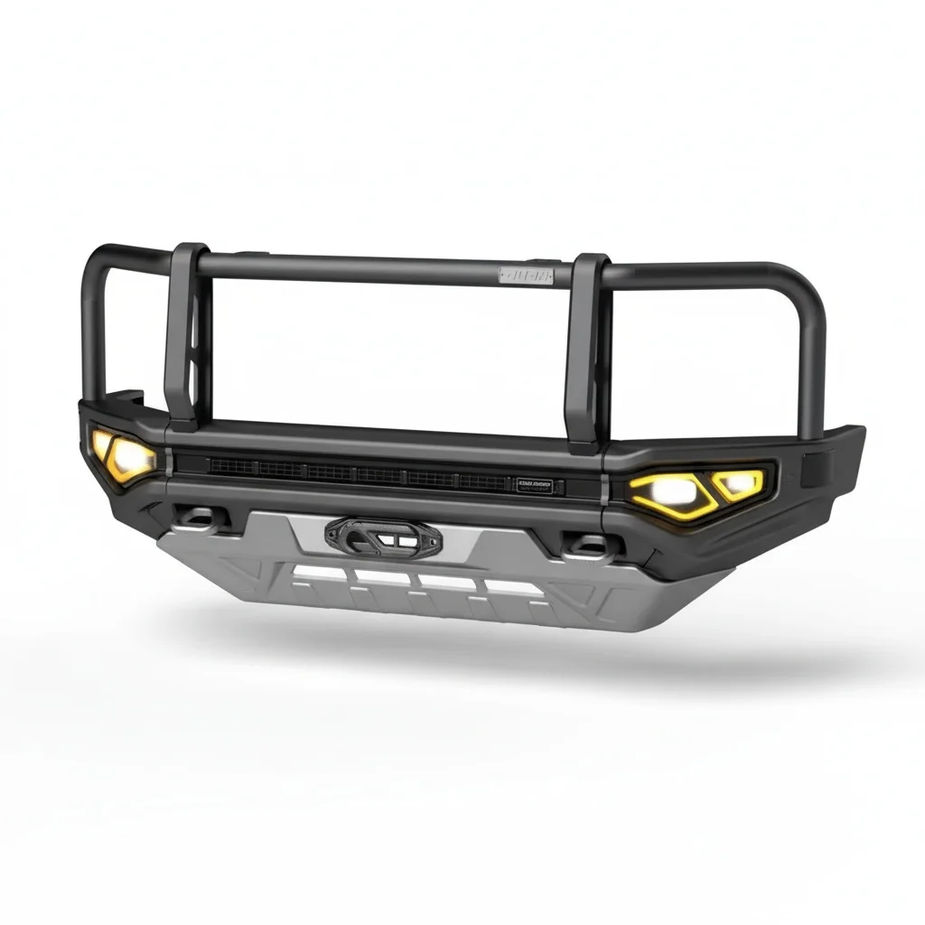 

4x4 Front Bumper, Heavy-duty Steel And ABS Bull Bar, Fit For Ford F150, BYD Shark 6, NP300, Off Road Heavy Duty Guard Bumper