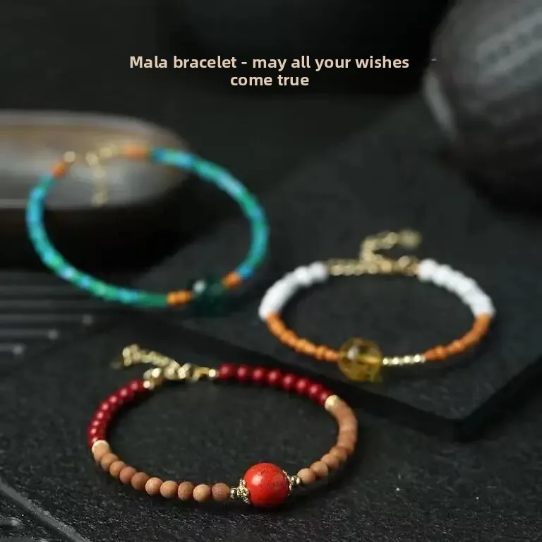 Benmingnian Temple Blessing Bracelet Manjusri Bodhisattva Academic Career Great Weed Fashion Luck HandString High-value Couple's