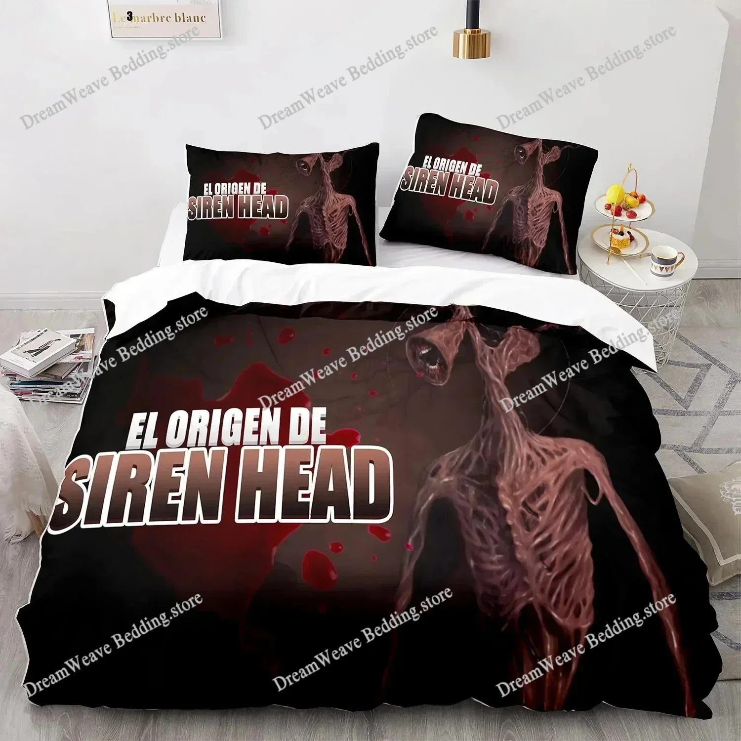 

Siren Head Bedding Set Single Twin Full Queen King Size Siren Head Bed Set Aldult Boys Bedroom Duvetcover Sets 3D Print963