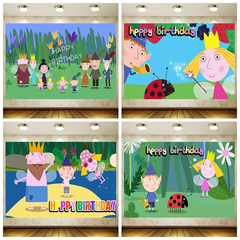 

Ben and Hollys Little Kingdom Custom Magic Fairy Photography Backdrop Background Childrens Birthday Party Decor Banner Kids Phot