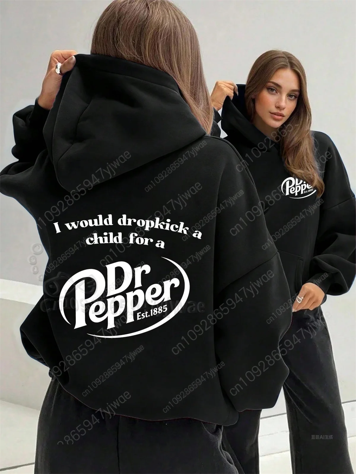 

Худи Dr. Pepper: детская однотонная толстовка и женская толстовка для осени и зимы, комплекты для родителей и детей