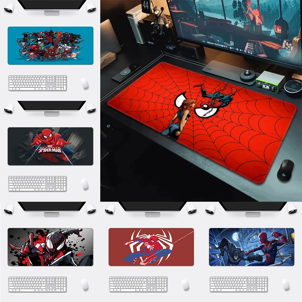 Marvel Spider-Man Anime Mousepad HD Printing Computer Gamers Locking Edge Non-slip Mouse Pad XXL90x40cm Keyboard PC Desk Pad