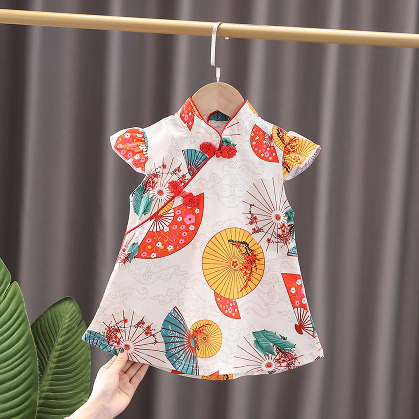 Kid Girl Dress Cheongsam Chinese Style Fashion Cosplay Party Wear Teen Sisters Children Clothing Baby Girl Princess Dress 1-9Y