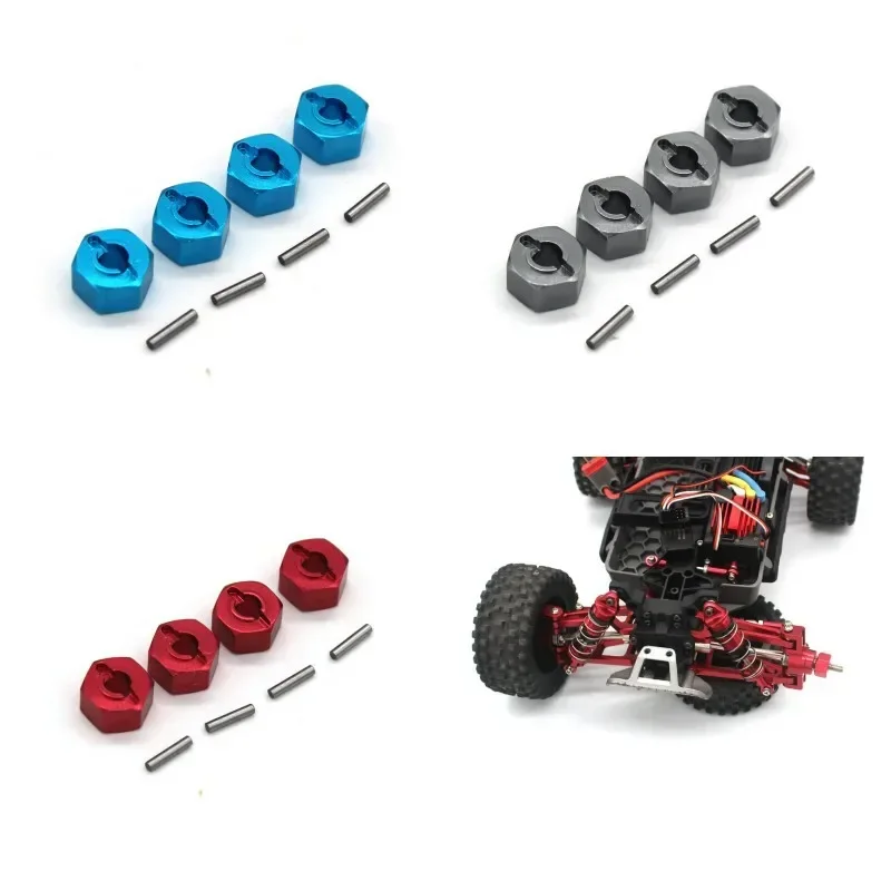 4 szt. metalowych adapterów piasty koła 12 mm do MJX H16 16207 16208 16209 16210 1/16 RC Car Ulepszenia Części Akcesoria