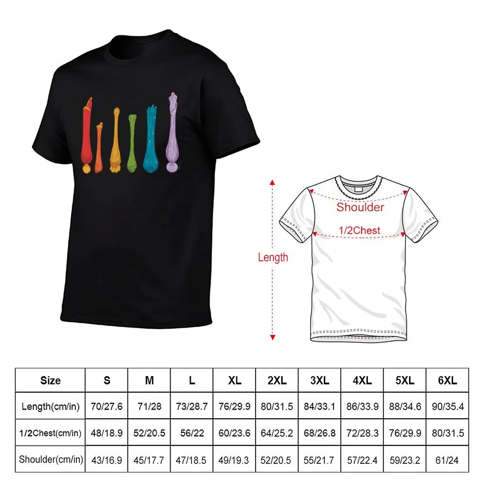 Rainbow Glass Swung Vases T-Shirt Cool Feeling Summer Tee Shirt