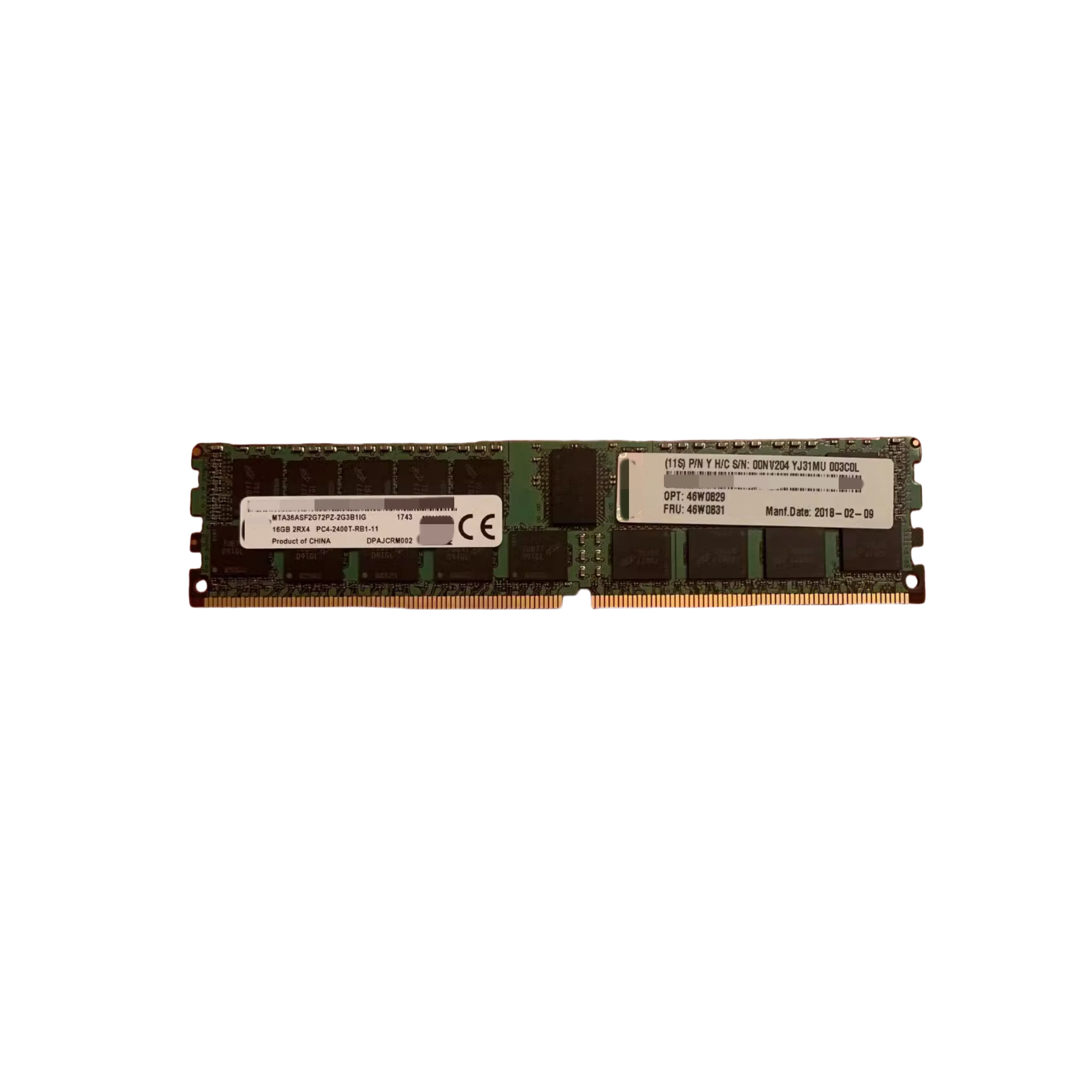 

46W0831 46W0829 00NV204 16G 2RX4 PC4-2400T REG