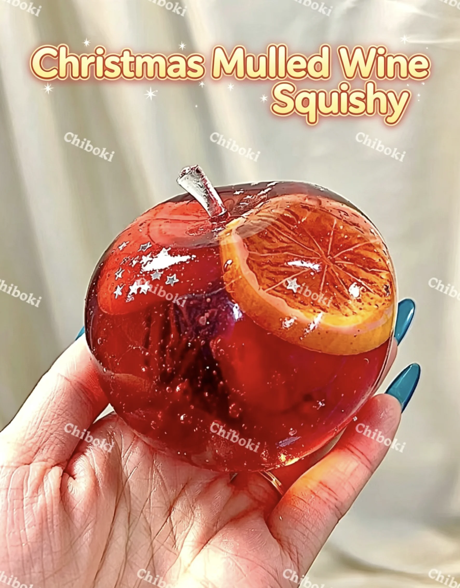 Image of Chiboki Original Klebrige Textur Big Apple Serie Handgemachter Squishy Ball ASMR Stressabbau Fidget Squeeze ADHS Spielzeug gegen Angstzustände
