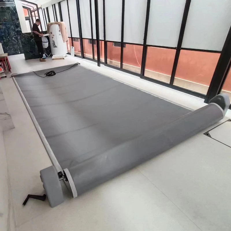 

High Quality Low Price Swimming Pool Soft PVC Manual Control Cover Easy Installation Prevents Dust from Falling into the Pool