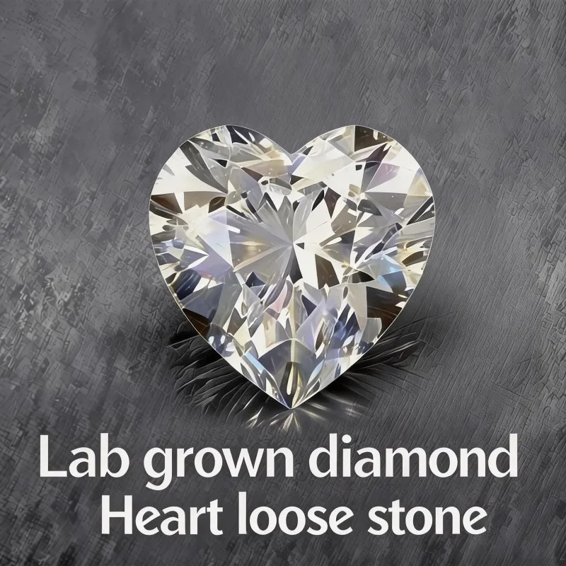 Loose Heart Lab Grown Diamonds 3x3mm to 6x6mm DE Color VS-VVS Clarity CVD HPHT For Jewelry No IGI