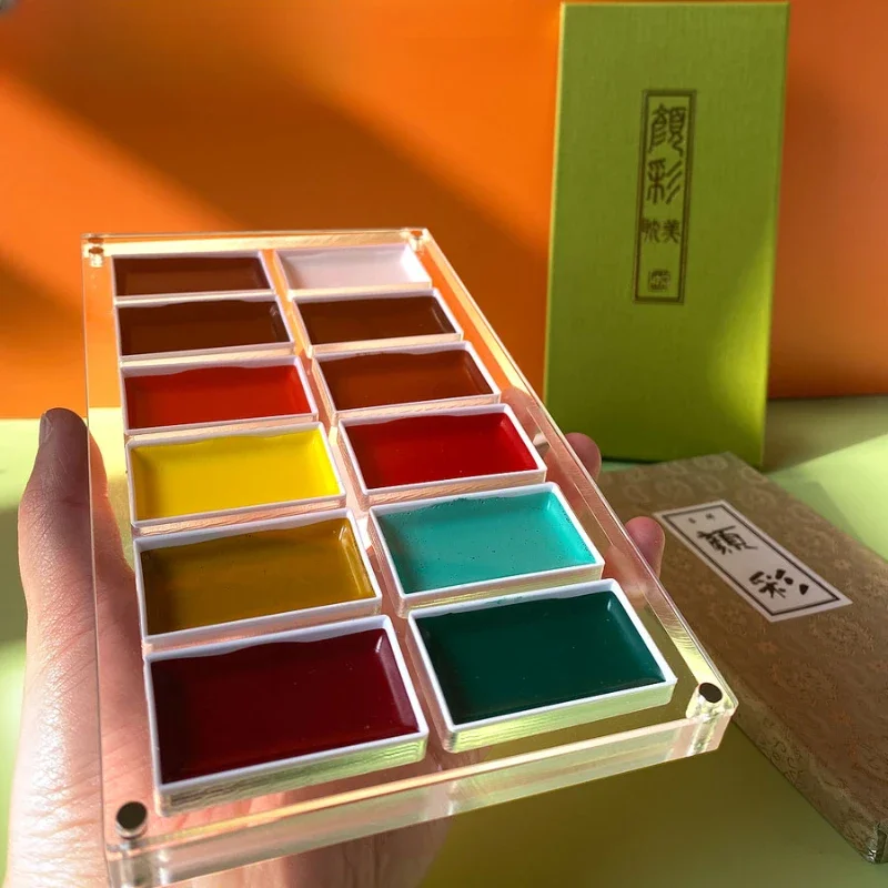 Acrylic Watercolor Dispenser Box 12/24/36 Compartments Magnetic High Transparent Pigment Box Watercolor Supplies