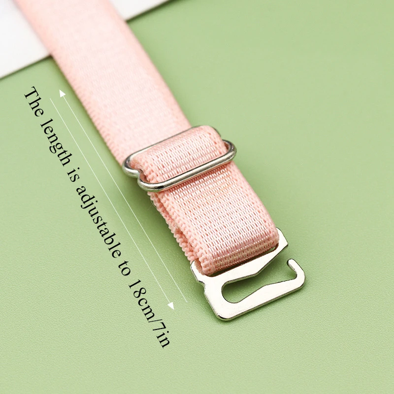 Adjustable Bra Strap Women Non-slip Bra Straps Underwear Accessories Stainless Steel Cloth Shoulder Strap Solid Elastic Trendy