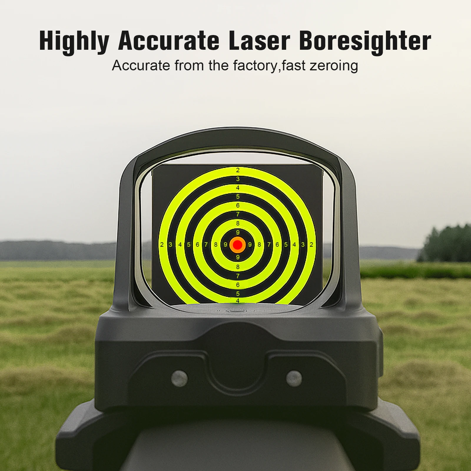 .25 Cal Red Laser Boresighter H59 Brass Barrel Insert Bore Sight Collimator Fast Zeroing Scope Alignment Shooting Training Tool With Batteries O-rings.