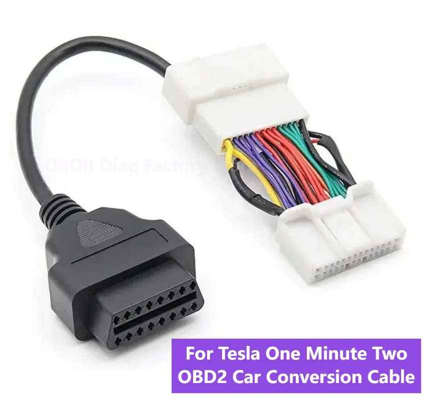 For Tesla One Minute Two 26Pin + 16Pin Car Conversion Cable For Model3Y OBD2 Car Conversion Cable