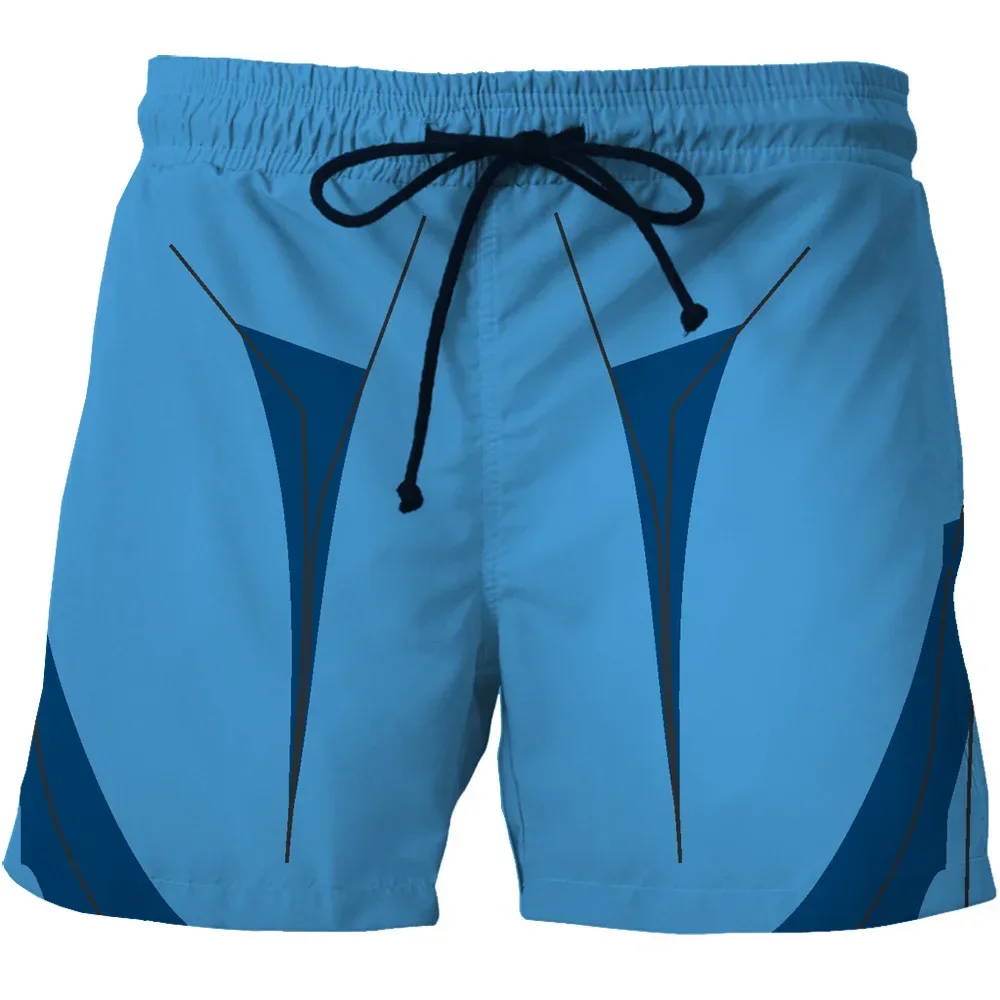 Pantalones cortos de playa con estampado 3D de Anime de dibujos animados japoneses para hombres, juegos de rol, playa, natación y surf